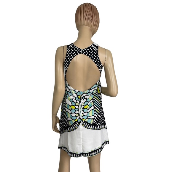 Lulu’s Honorable Dimension White Mirror Print Dress Medium - Picture 9 of 14